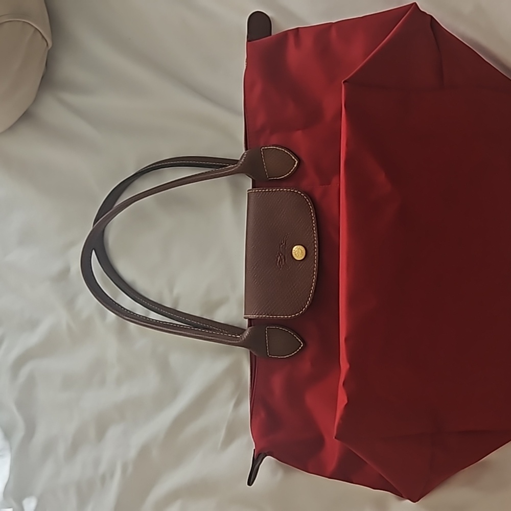 Longchamp Le Pliage, M, red, EUC